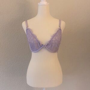 Savage x Fenty Lilac Lavender Floral Lace Bra
